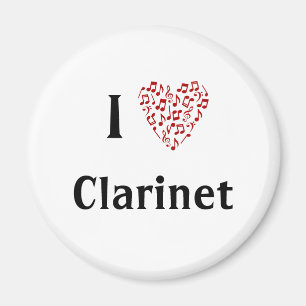 I Heart Clarinet - Music Instrument Magnet