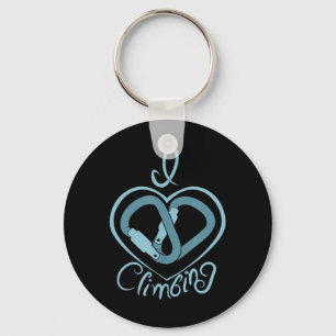 I Heart Climbing (Carabiner)  Fun Rock Climbing  Keychain