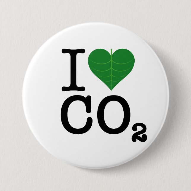 I Heart CO2 3 Inch Round Button (Front)