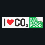 I Heart CO2 Bumper Sticker<br><div class="desc">It is not a pollutant,  it is plant food! Fight back against the hysteria around climate change or global warming or whatever they are calling it now. The science is not settled,  so make your voice heard!</div>