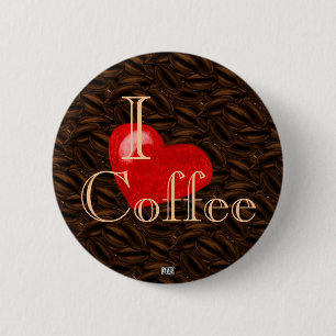 I Heart Coffee Button