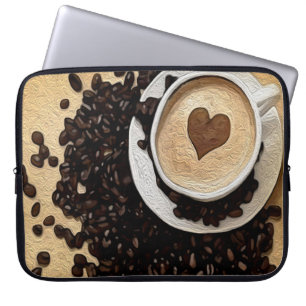 I Heart Coffee Laptop Sleeve