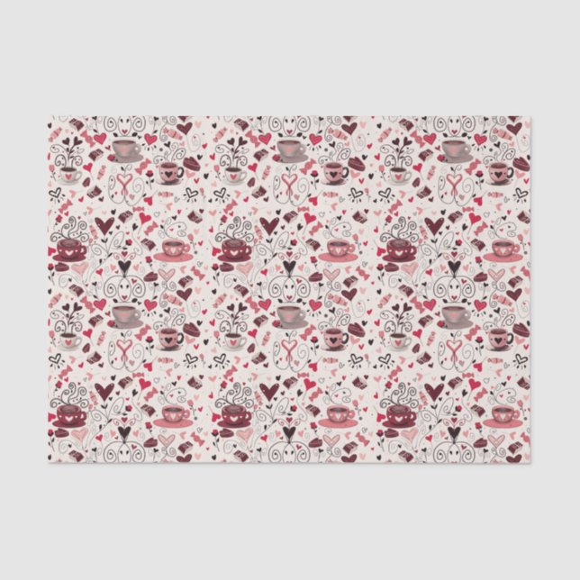 I Heart Coffee Tissue Paper (Front)