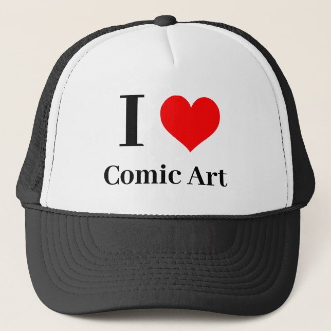 I heart Comic Art Trucker Hat (Front)