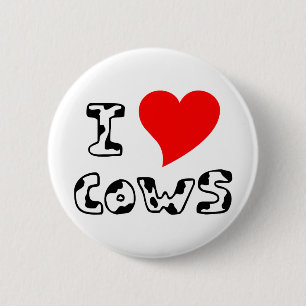 I Heart Cows Button