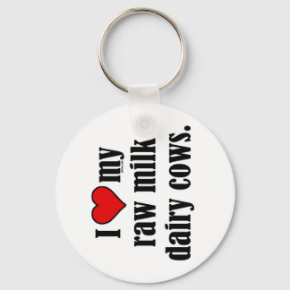 I Heart Cows Keychain