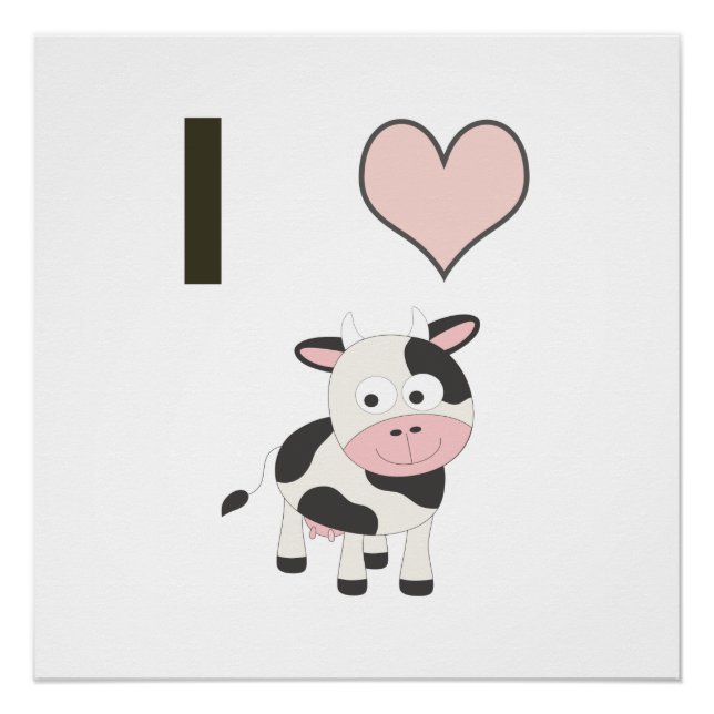 I heart cows poster (Front)