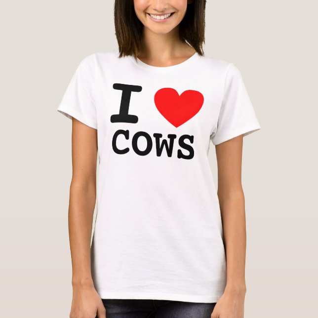 I Heart Cows T-Shirt (Front)