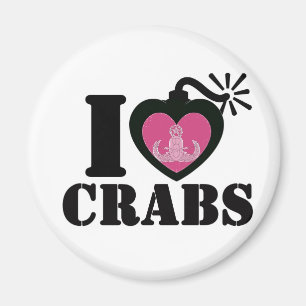 I Heart Crabs Magnet