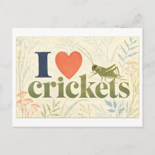 "I [Heart] Crickets" Postcard