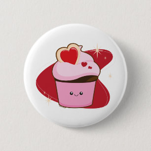 I Heart Cupcakes 2 Inch Round Button