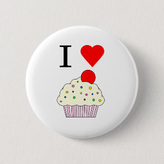 I heart Cupcakes 2 Inch Round Button