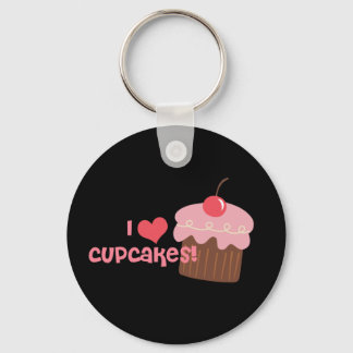 I heart cupcakes Keychain