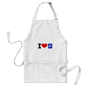 I Heart Curling Standard Apron