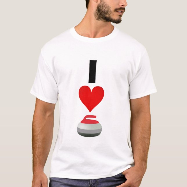 I [Heart] [Curling] T-Shirt (Front)