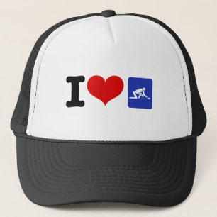 I Heart Curling Trucker Hat