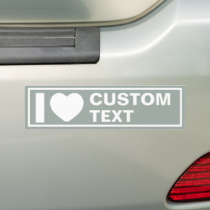I Heart Custom Modern Boho Bumper Sticker