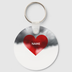 I Heart Custom Name Keychain