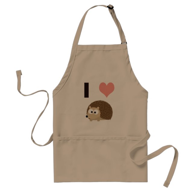 I heart cute hedgehog standard apron (Front)