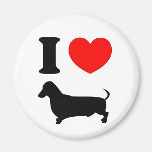 I Heart Dachshund Magnet