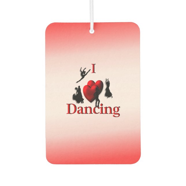 I Heart Dancing Air Freshener (Front)