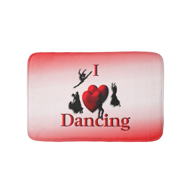 I Heart Dancing Bath Mat (Front)