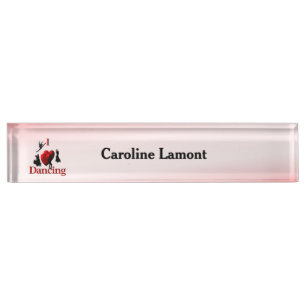 I Heart Dancing Personalized Nameplate