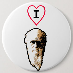 I Heart Darwin 6 Inch Round Button