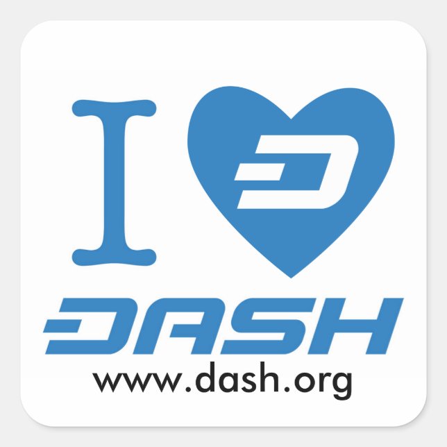 I Heart Dash 2 Square Sticker (Front)