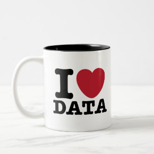 I Heart Data Two-Tone Coffee Mug