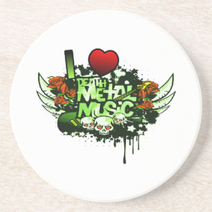 I Heart Death Metal Coaster