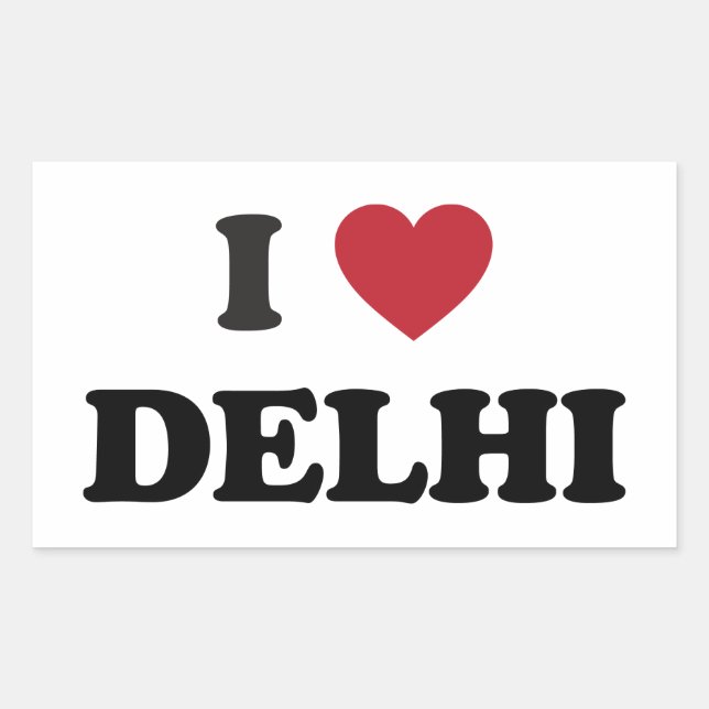 I Heart Delhi India Sticker (Front)