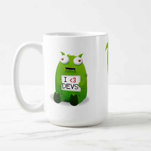 I Heart Developers Tumbeasts Mug (Left)