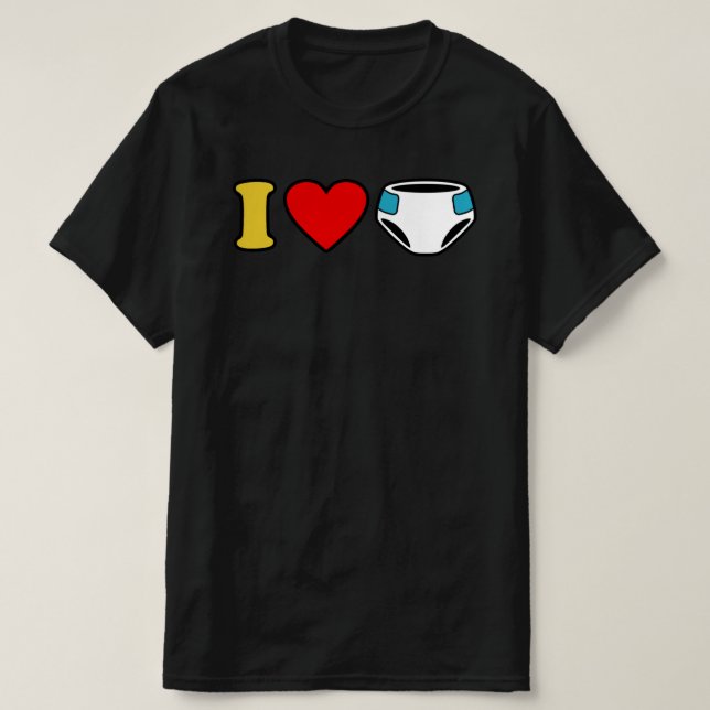 I HEART DIAPERS T-Shirt (Design Front)