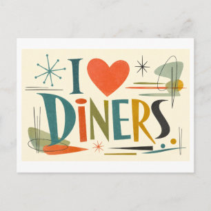"I [Heart] Diners" Postcard