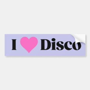 I heart disco vintage music love bumper sticker