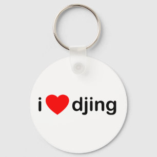 I Heart Djing Keychain
