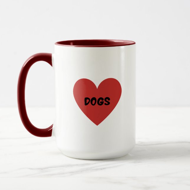 I Heart Dogs Mug (Left)
