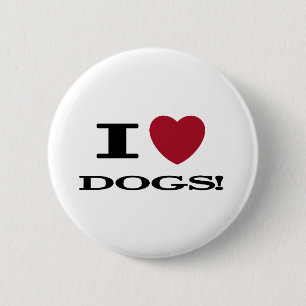 I Heart Dogs Tshirts and Gifts 2 Inch Round Button