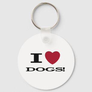 I Heart Dogs Tshirts and Gifts Keychain