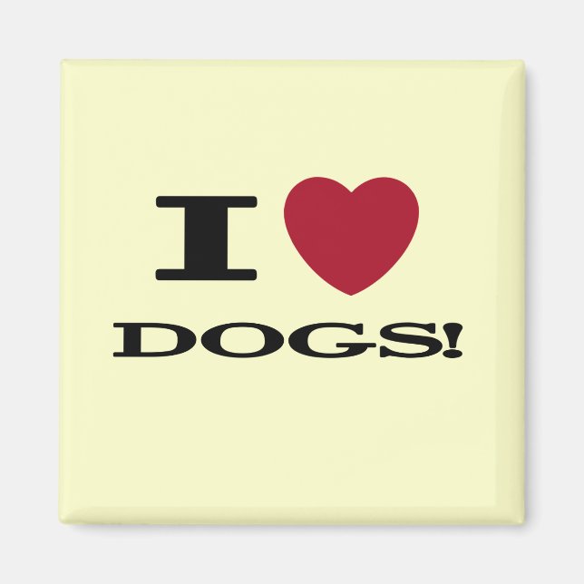 I Heart Dogs Tshirts and Gifts Magnet (Front)