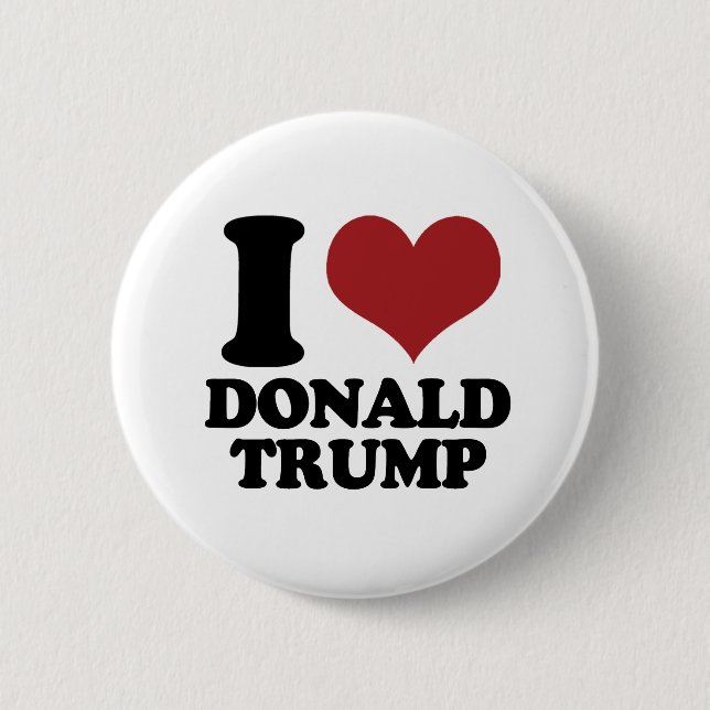 I Heart Donald Trump 2 Inch Round Button (Front)