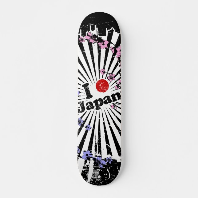 I heart (dot) Japan Skateboard (Front)