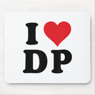 I Heart Dp Initials I Love D.p. First And Last Nam Mouse Pad