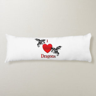 I Heart Dragons Body Pillow
