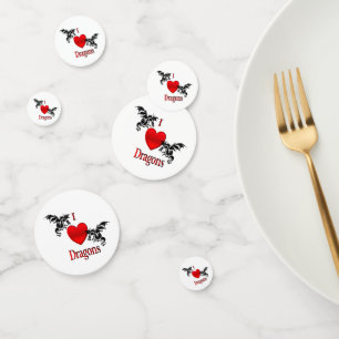 I Heart Dragons Confetti