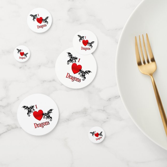 I Heart Dragons Confetti (Group)