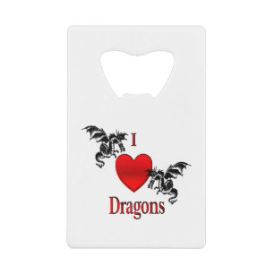 I Heart Dragons Credit Card Bottle Opener