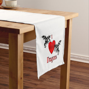 I Heart Dragons Medium Table Runner