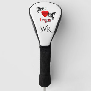 I Heart Dragons Personal Golf Head Cover